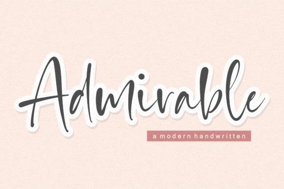 Admirable: A Modern Handwritten Font for Elegant Editorial Design