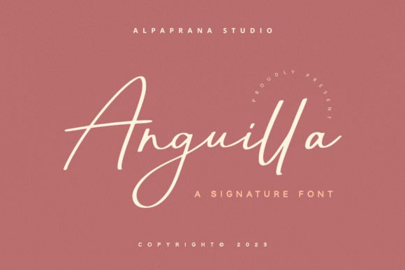 Anguilla: A Modern Script Font for Makers