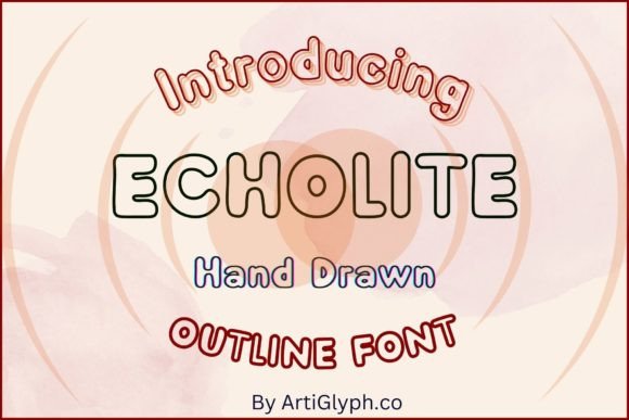 Echolite Outline: A Modern Cute Handwritten Font for Brands