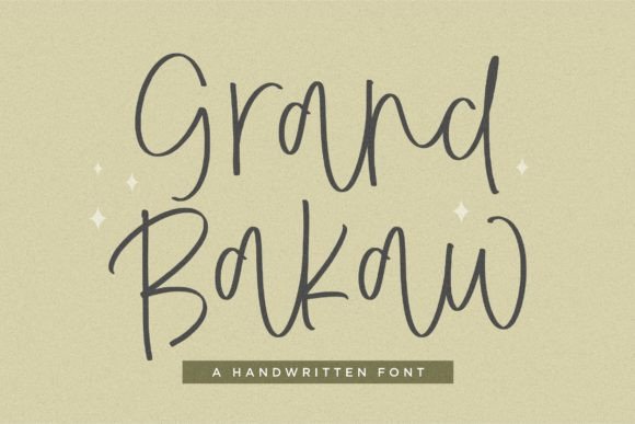 Grand Bakaw: A Handwritten Typeface for Campaigns