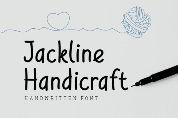 Jackline Handicraft: A Clean Handwritten Font for Creative Projects