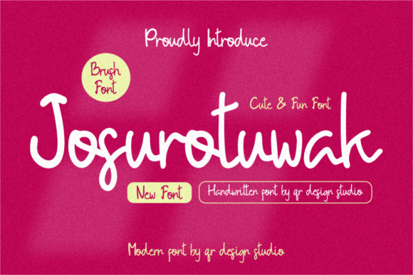 Josurotuwak: A Sweet Handwritten Font for Editors