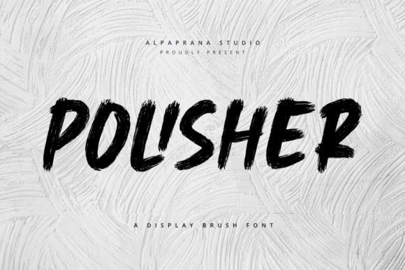 Polisher: A Rough Brush Font That Elevates Small Business Branding