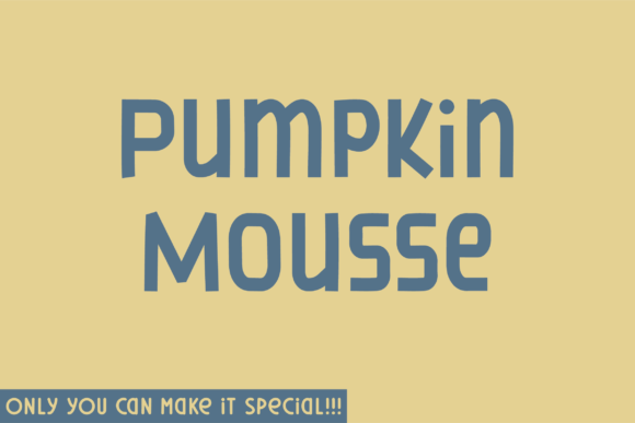 Pumpkin Mousse: A Unique Script Handwritten Font for Crafters