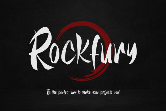 Rockfury: A Bold Dry Brush Font for Branding
