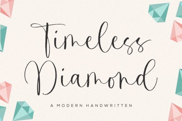 Timeless Diamond: A Modern Handwritten Typeface
